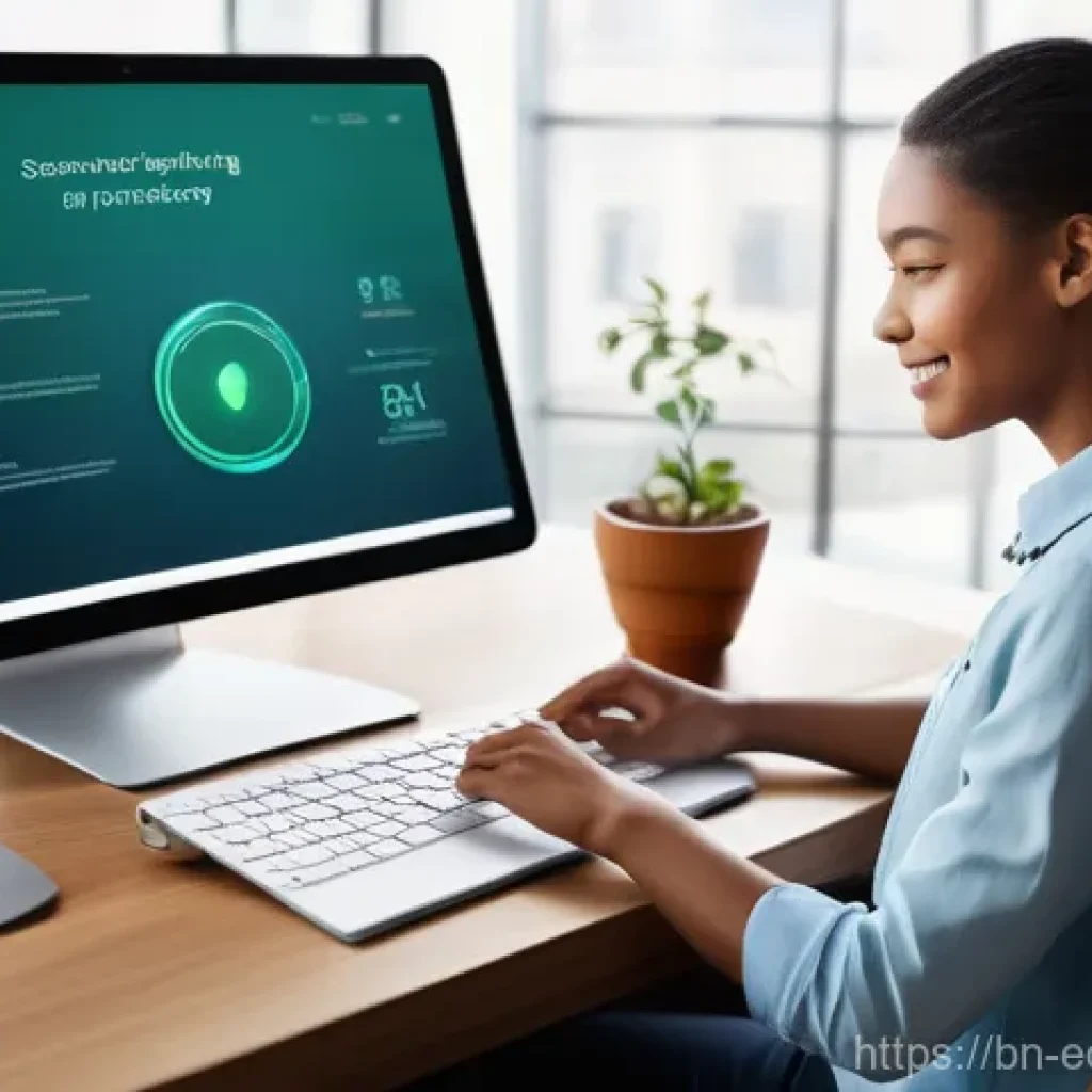 연합학습을 위한 그래픽 사용자 인터페이스 설계 - **Prompt 1: User Engaging with Secure Federated Learning UI**
    "A clean, brightly lit, modern dig...